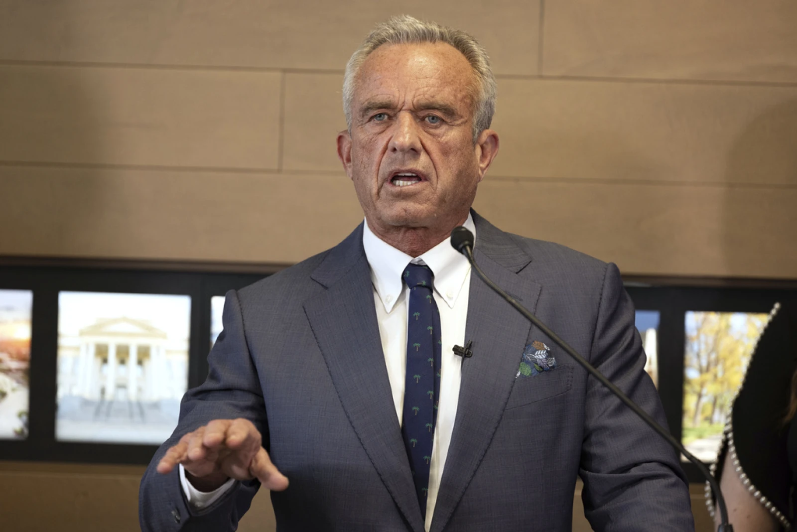RFK Jr. speaks at a press event, highlighting the controversy over his MAHA report and public health policy.